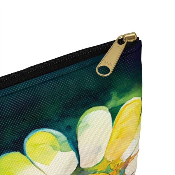 Groovy Daisy Zipper Pouch Gift April Birthday Girl's Gift Retro Bright Daisies Birth Month Flower April Spring Accessory Bag Gift for Her - Image 5
