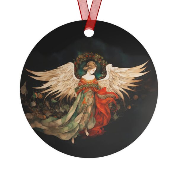 Angel Ornament Gift Christmas Angel Metal Tree Ornament Angelic Wings Wreath Halo Holiday Ornament Gift Angel Winter Decoration Gift for Her - Image 4