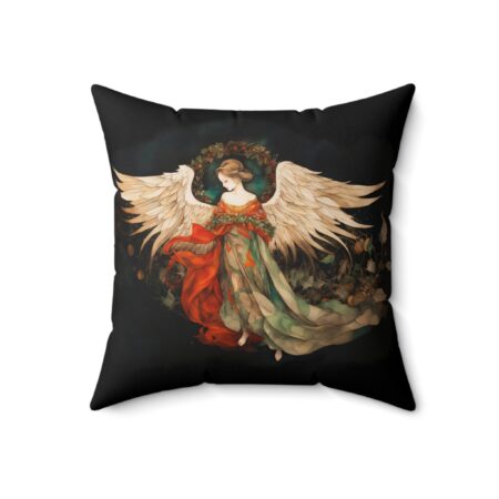 Angel Throw Pillow Gift Christmas Angel Throw Cushion Angelic Wing Yule Holiday Stainless Steel Pillow Room Decor Angel Winter Gift for Her
