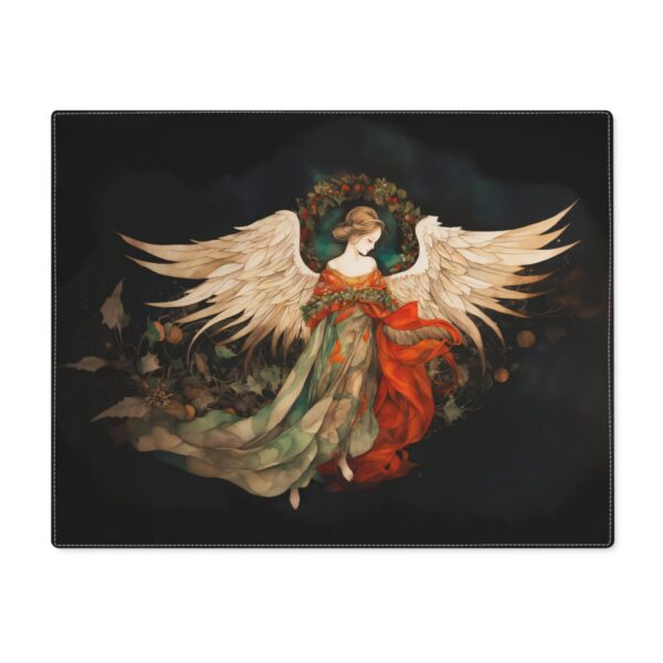 Angel Placemat Gift Christmas Angel Table Linen Accent Piece Angelic Wings Yule Holiday Placemat Angel Winter Home Dining Decor Gift for Her - Image 2
