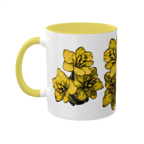 Daffodil March Birthday Gift Mug Birth Month Flower for March Gift for Her Mother's Day Gift Colorful Mug Daffodil Springtime Easter Gift - Image 5