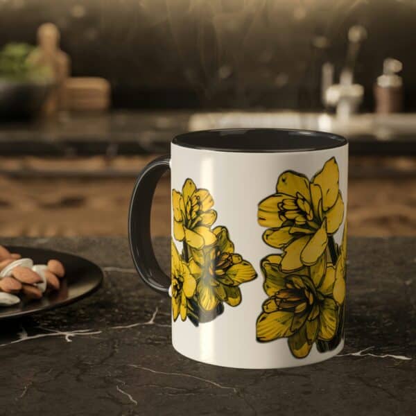 Daffodil March Birthday Gift Mug Birth Month Flower for March Gift for Her Mother's Day Gift Colorful Mug Daffodil Springtime Easter Gift - Image 7