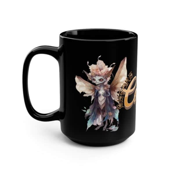 Fairy Creature Funny Black Coffee Mug Gift for Her Retro Diner Font Black Ceramic Mug Gift Fae Creature Coffee Lovers Funny Fairycore Mug - Image 5