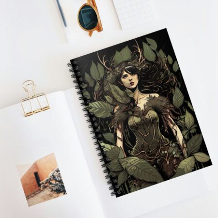 Vintage Forest Fae Soft Cover Notebook Fairy of the Woods Notebook Journal Dark Night Forest Aesthetic Dream Diary Gift for Her