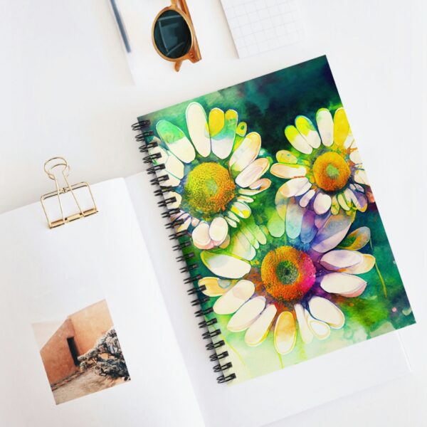 Groovy Daisies Soft Cover Notebook Gift for Her April Birth Month Flower Gift Spiral Notebook Bright Pastel Daisy Gift Spring Summer Journal