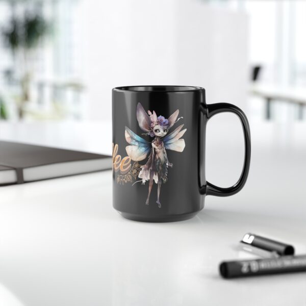 Fairy Creature Funny Black Coffee Mug Gift for Her Retro Diner Font Black Ceramic Mug Gift Fae Creature Coffee Lovers Funny Fairycore Mug - Image 7