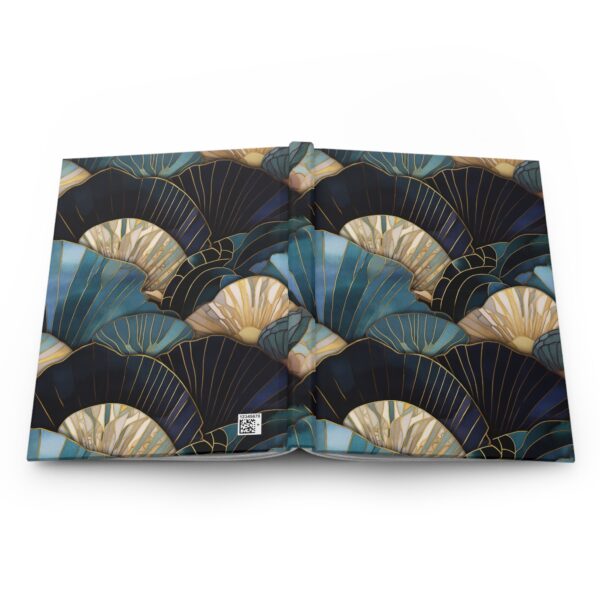Art Deco Seashells Hard Cover Journal Gift for Her Blue Sea Shells Summer Dream Journal Lined Notebook Gift Beach Ocean Lovers Diary 6"x8" - Image 7