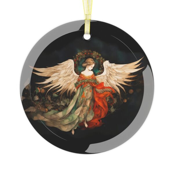 Beautiful Angel Glass Ornament Gift Christmas Angel Glass Tree Ornament Angelic Art Angel Wings Hanging Ornament Angel Blessings Home Decor - Image 2