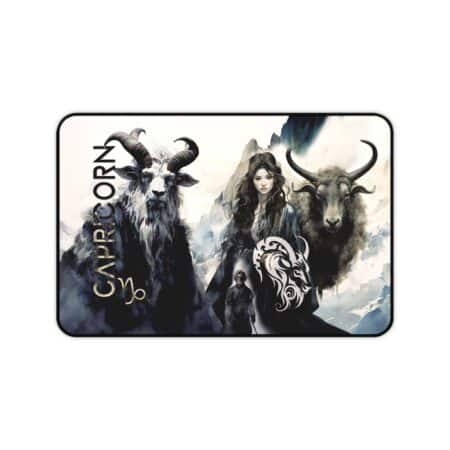 Capricorn Desk Mat Gift Astrology Sign Capricorn Desk Pad Gift Zodiac Horoscope Capricorn Sign Magical Fantasy Magical Desk Office Tech Gift