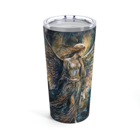 Enchanted Forest Angel Tumbler Gift Angel In The Woods 20oz Tumbler Guardian Angel Wings Gift for Her Angelic Travel Insulated Tumbler Gift