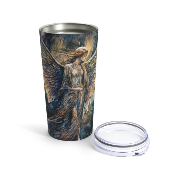 Enchanted Forest Angel Tumbler Gift Angel In The Woods 20oz Tumbler Guardian Angel Wings Gift for Her Angelic Travel Insulated Tumbler Gift - Image 5