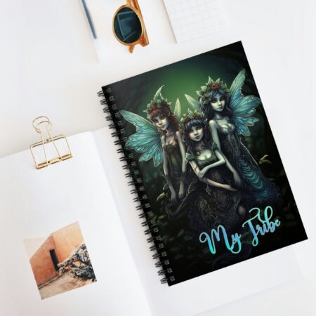 Fantasy Fairies Soft Cover Notebook Gift for Her Magical Dark Forest Fairies Spiral Notebook Enchanted Forest Fairy Tribe Lined Notebook
