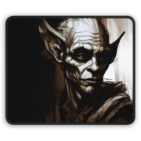 Dark Fantasy Mouse Pad Magical Elven Portrait Gaming Mousepad Dark Academia Aesthetic Gift for Him Gamer Gift Dark Elf Mouse Pad Tech Gift - Image 2
