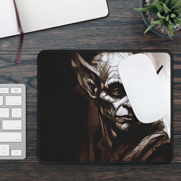 Dark Fantasy Mouse Pad Magical Elven Portrait Gaming Mousepad Dark Academia Aesthetic Gift for Him Gamer Gift Dark Elf Mouse Pad Tech Gift - Image 4