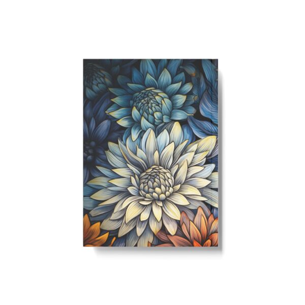 Aster Floral Hard Cover Journal Gift for Her Art Deco Aster Flowers Dream Diary Blank Sketchbook September Birth Month Flower Asters Gift - Image 4