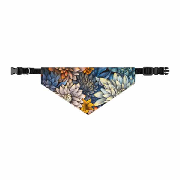Aster Floral Dog Bandana Collar Gift Art Deco Vintage Asters Pet Bandana Collar September Birth Month Flower Dog Lover's Gift Collar 4 Sizes - Image 4