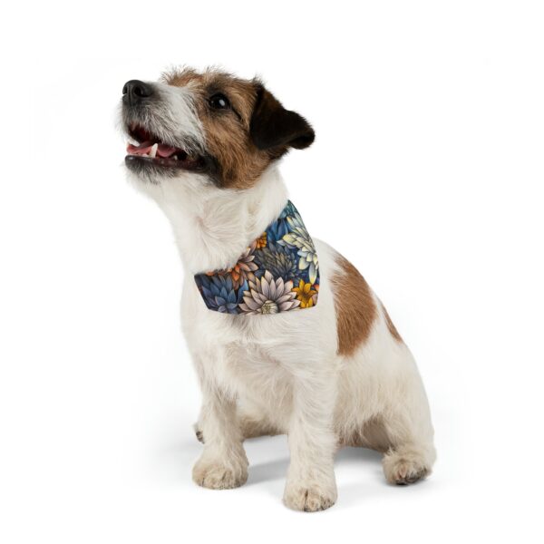 Aster Floral Dog Bandana Collar Gift Art Deco Vintage Asters Pet Bandana Collar September Birth Month Flower Dog Lover's Gift Collar 4 Sizes - Image 5