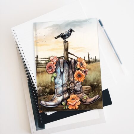 Cowgirl Country Western Hard Cover Journal Gift for Her Country Dreams Girls Diary Gift Blank Lined Journal Cowgirl Country Scene 90 GSM 5x7