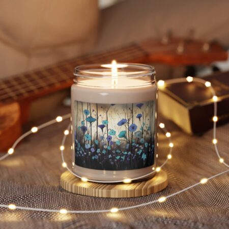 Morning Glory Candle Gift for Her September Birth Month Flower Whimsical Botanical 9 oz. Scented Soy Candle Eco Friendly Jar Candle Gift