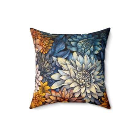 Aster Floral Pillow Gift Art Deco Vintage Asters September Birth Month Flower Asters Throw Pillow Home Decor Gift Fall Floral Throw Cushion