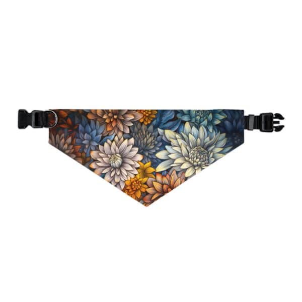 Aster Floral Dog Bandana Collar Gift Art Deco Vintage Asters Pet Bandana Collar September Birth Month Flower Dog Lover's Gift Collar 4 Sizes - Image 3