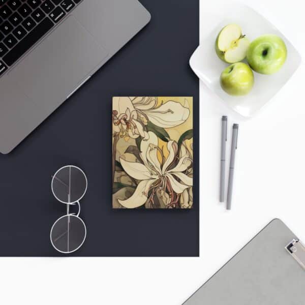 Honeysuckle Flower Sketchbook Gift for Her June Birth Month Flower Diary Honeysuckle Floral Blank Hard Cover Journal Gift for Mum 90 GSM - Image 7