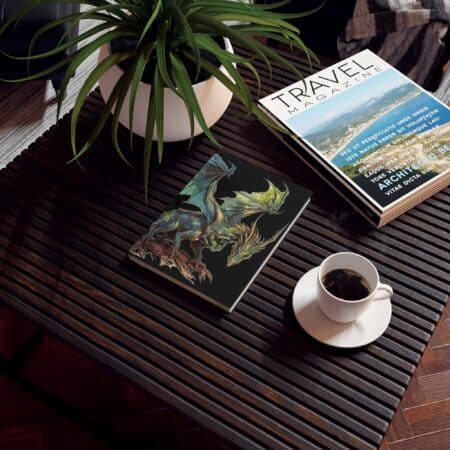 Fantasy Dragon Journal Sketchbook Gift Dark Forest Fantasy Journal Magical Green Dragon Dream Diary Blank Hard Cover Journal Gift 90 GSM