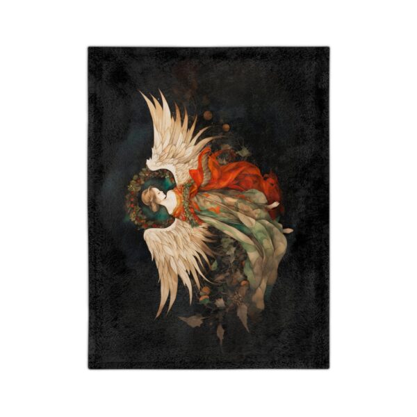 Angel Velveteen Minky Blanket Christmas Angel Soft Minky Throw Blanket Angelic Wing Yule Holiday Cozy Blanket Gift Angel Winter Gift for Her - Image 6