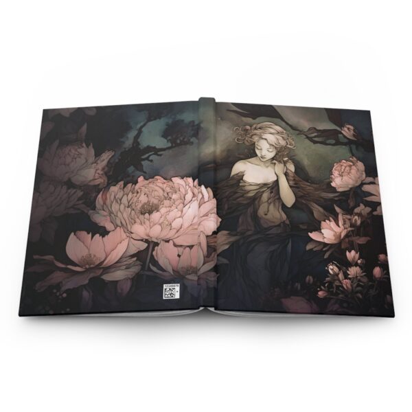 Pink Peony Flower Fairy Journal Gift for Her November Birth Month Flower Dream Diary Gift Victorian Vintage Fae Floral Birthday Notebook 6x8 - Image 6