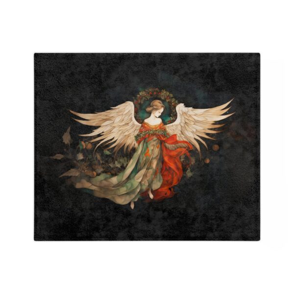 Angel Velveteen Minky Blanket Christmas Angel Soft Minky Throw Blanket Angelic Wing Yule Holiday Cozy Blanket Gift Angel Winter Gift for Her