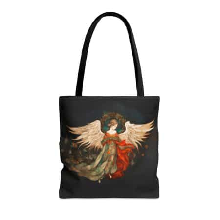 Angel Tote Bag Christmas Angel Travel Tote Bag Shopping Tote Angelic Wing Yule Holiday Large Women's Tote Bag Gift Angel Winter Gift for Her
