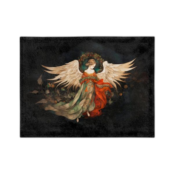 Angel Velveteen Minky Blanket Christmas Angel Soft Minky Throw Blanket Angelic Wing Yule Holiday Cozy Blanket Gift Angel Winter Gift for Her - Image 5