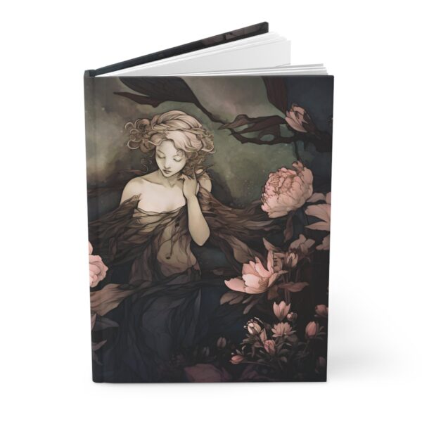 Pink Peony Flower Fairy Journal Gift for Her November Birth Month Flower Dream Diary Gift Victorian Vintage Fae Floral Birthday Notebook 6x8 - Image 4