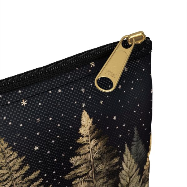 Winter Forest Travel Pouch Gift Whimsical Vintage Art Fall Trees Accessory Pouch Dark Forest Pen Pencil Craft Tech Accessory Travel Bag Gift - Image 4