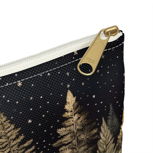 Winter Forest Travel Pouch Gift Whimsical Vintage Art Fall Trees Accessory Pouch Dark Forest Pen Pencil Craft Tech Accessory Travel Bag Gift - Image 7