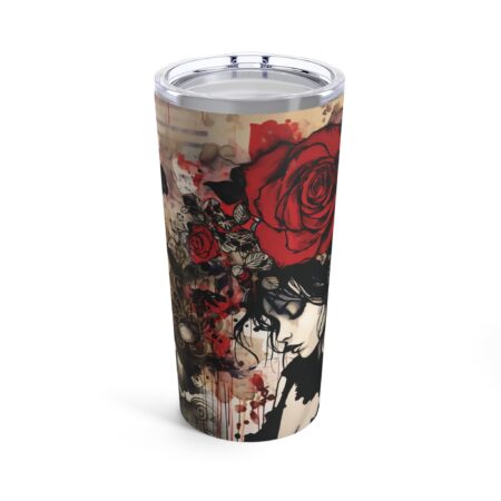 Dark Romance Tumbler Valentine's Day Gift for Her Antique Grunge Vintage Girl 20oz Travel Tumbler Valentine Collage Gothic Art Aesthetic