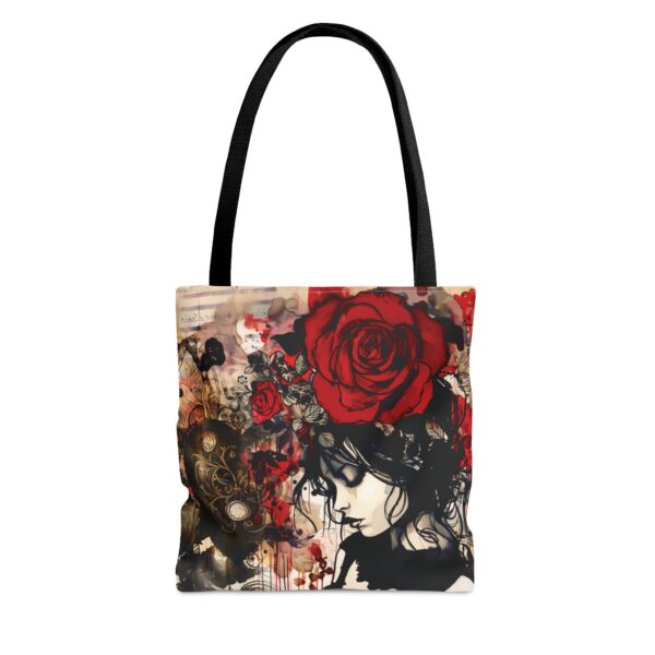 Dark Romance Tote Bag Valentine's Day Gift for Her Antique Grunge Vintage Girl Travel Tote Valentine Collage Shopping Bag Gothic Aesthetic - Image 4