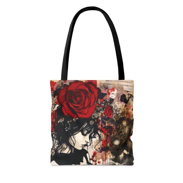 Dark Romance Tote Bag Valentine's Day Gift for Her Antique Grunge Vintage Girl Travel Tote Valentine Collage Shopping Bag Gothic Aesthetic - Image 5