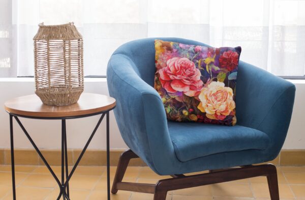 Watercolor Roses Throw Pillow Gift Romantic Roses June Birth Month Flower Gift for Her June Birthday Gift Decorative Pillow Throw Cushion - Image 10