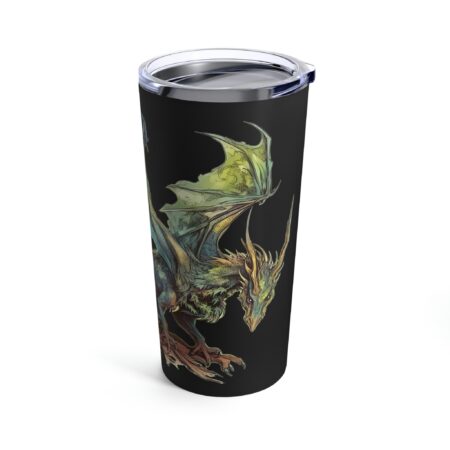Dark Forest Dragon 20oz Tumbler Gift for Dragon Lovers Travel Tumbler Gift Fantasy Green Dragon Enchanted Forest Mythical Dragon Insulated