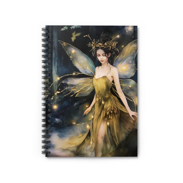 Fantasy Fairy Spiral Notebook Journal Dark Academia Vintage Fae in the Woods Softcover Notebook Gift for Her Magical Fairy Wings Diary 6"x8" - Image 2