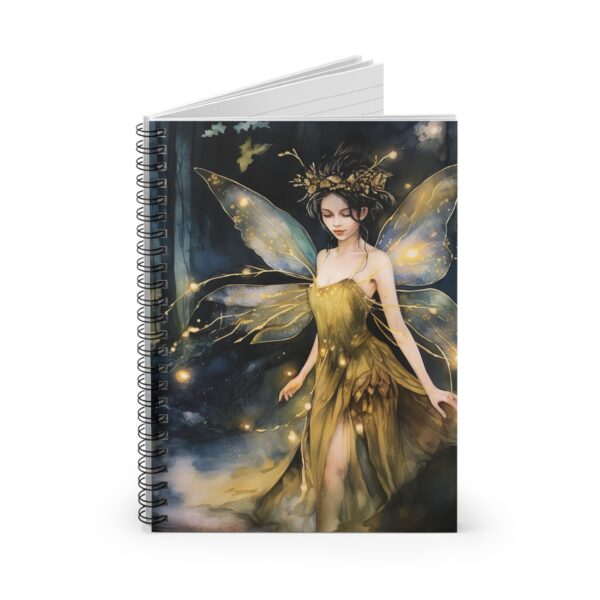 Fantasy Fairy Spiral Notebook Journal Dark Academia Vintage Fae in the Woods Softcover Notebook Gift for Her Magical Fairy Wings Diary 6"x8" - Image 3