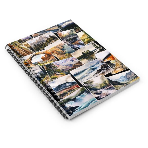 Soft Cover Journal Travel Camping Road Trip Spiral Notebook Watercolor Digital Art National Parks Nature Hiking Diary Notebook Gift for Him - Image 5