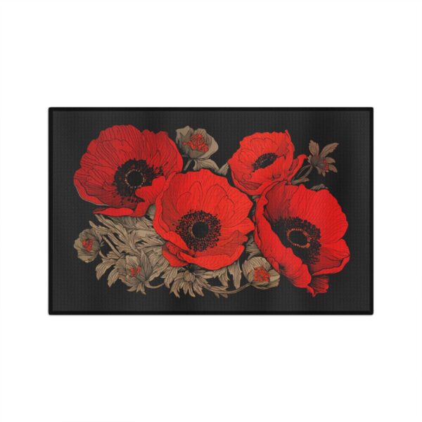 Red Poppy Flowers Tea Towel Gift for Her Kitchen Soft Dishcloth Hostess Gift Bright Poppies August Birth Month Flower Dish Towel Home Decor - Image 3