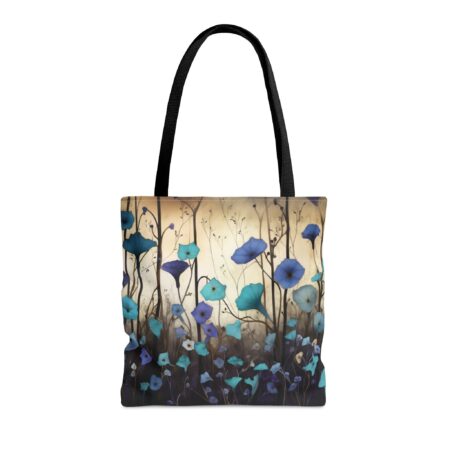 Morning Glory Floral Tote Bag Gift for Her September Birth Month Flower Whimsical Botanical Morning Glories Travel Tote Shopping Tote Bag