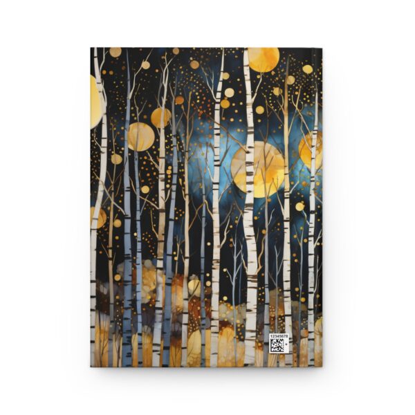 Magical Fall Forest Journal Fantasy Art Deco Golden Orbs Autumn Trees Hard Cover Diary Woodlands Aesthetic Dream Diary Gift Full Moon 6"x8" - Image 3