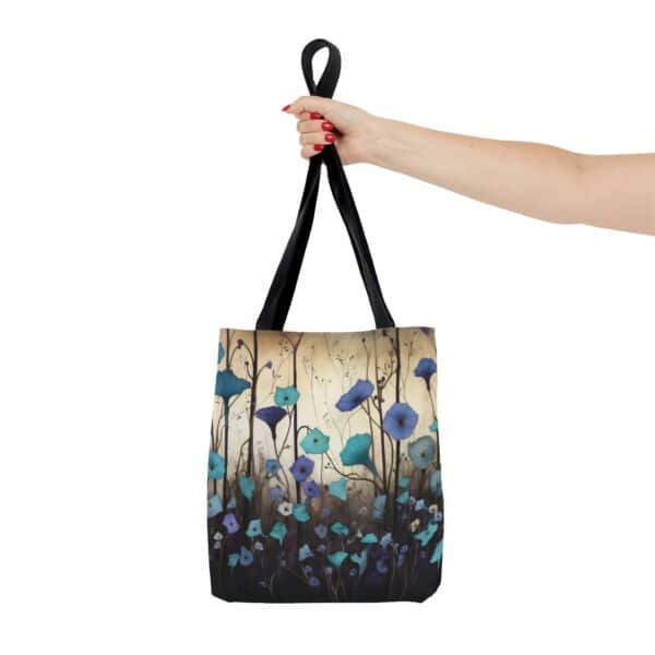 Morning Glory Floral Tote Bag Gift for Her September Birth Month Flower Whimsical Botanical Morning Glories Travel Tote Shopping Tote Bag - Image 6