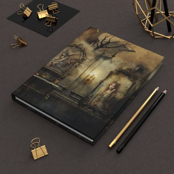 Gothic Dark Fae Journal Gift Dark Academia Victorian Haunted House Vintage Dream Diary Fantasy Raven Fairy Halloween Samhain Journal 6"x8"