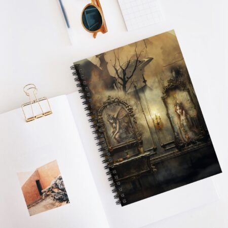 Gothic Dark Fae Soft Cover Journal Gift Dark Academia Victorian Haunted House Vintage Dream Diary Fantasy Raven Fairy Halloween Samhain 6x8"
