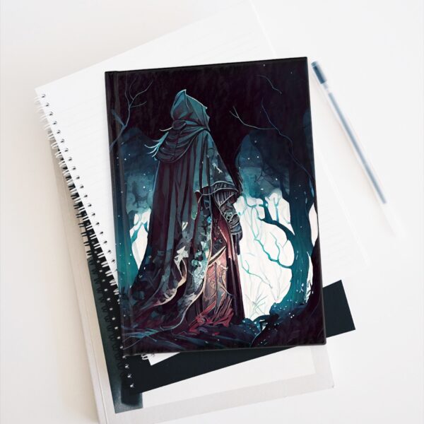Fantasy Hard Cover Sketchbook Journal Dark Forest Traveler Dream Diary Gift Wizard Dark Elf Enchanted Forest Blank Journal Magical Mage 5x7"